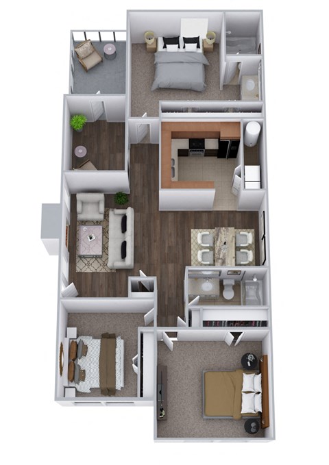 bedroom floor plan an in 3d